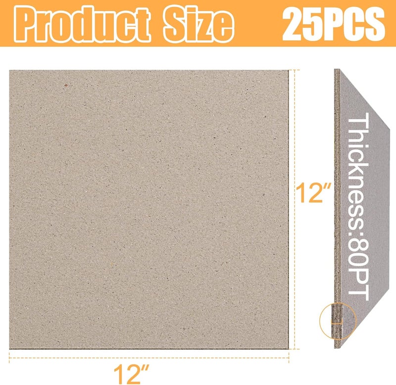 Inchoco Chipboard Sheets (12 Inch x 12 Inch, Pack, 25) - Image 2